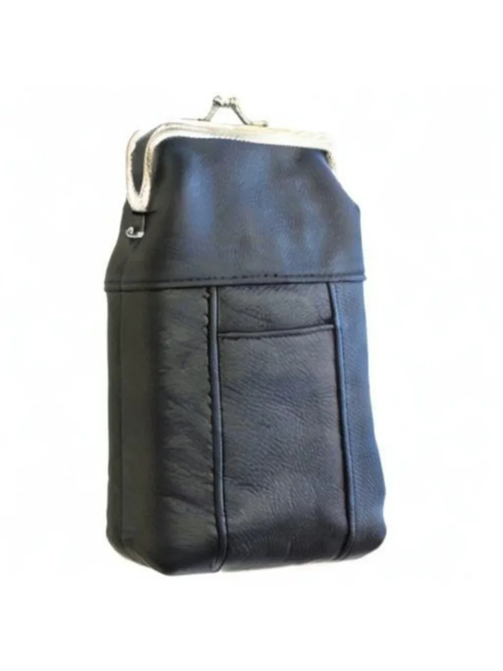 Genuine Leather Cigarette Case & Lighter Holder - Slim, Durable, Kiss Lock